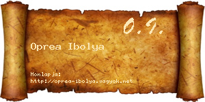 Oprea Ibolya névjegykártya